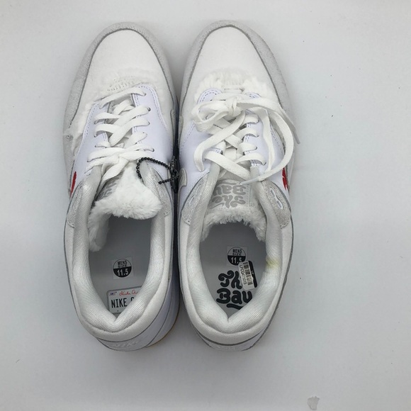 Mens Nike Air Max 1 The Bay White University Red FJ4451-100 Marked Size 11.5 - Picture 5 of 14